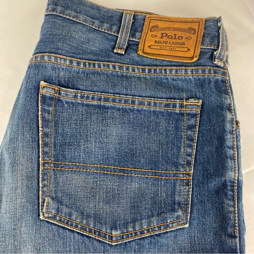 Vintage Polo Ralph Lauren 36x32 USA Made Straight Leg Jeans - Picture 3 of 8